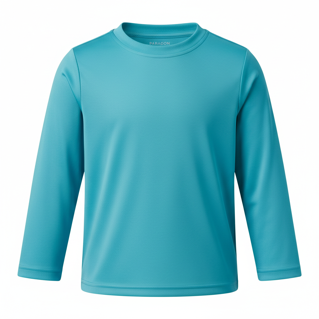 Aqua Blue Toddler Long Sleeve Performance