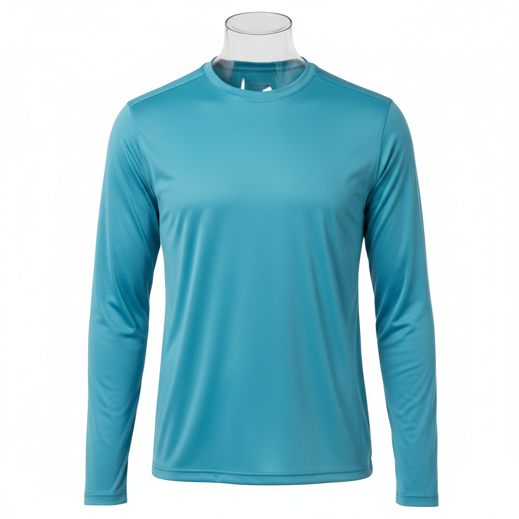 Aqua Blue Unisex Long Sleeve Performance