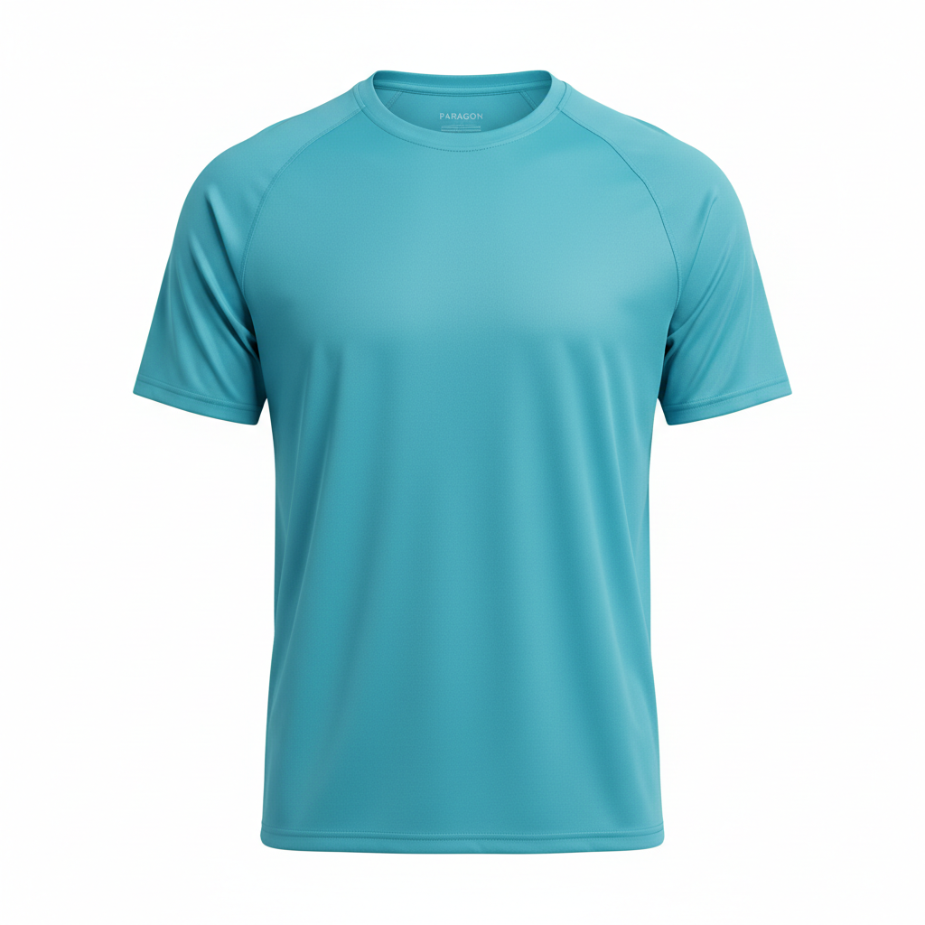 Aqua Blue Unisex Short Sleeve Performance
