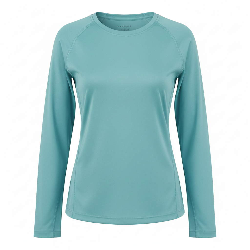 Aqua Blue Women's Long Sleeve Performance