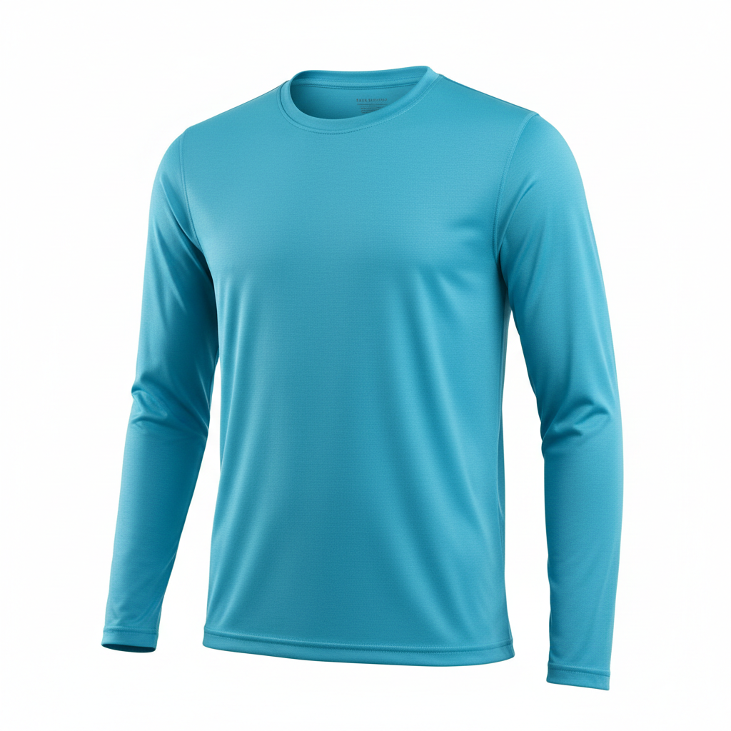 Aqua Blue Youth Long Sleeve Performance