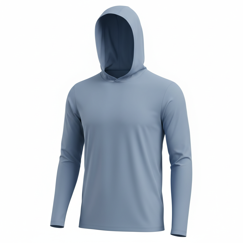Blue Mist Hooded Performance Shirt