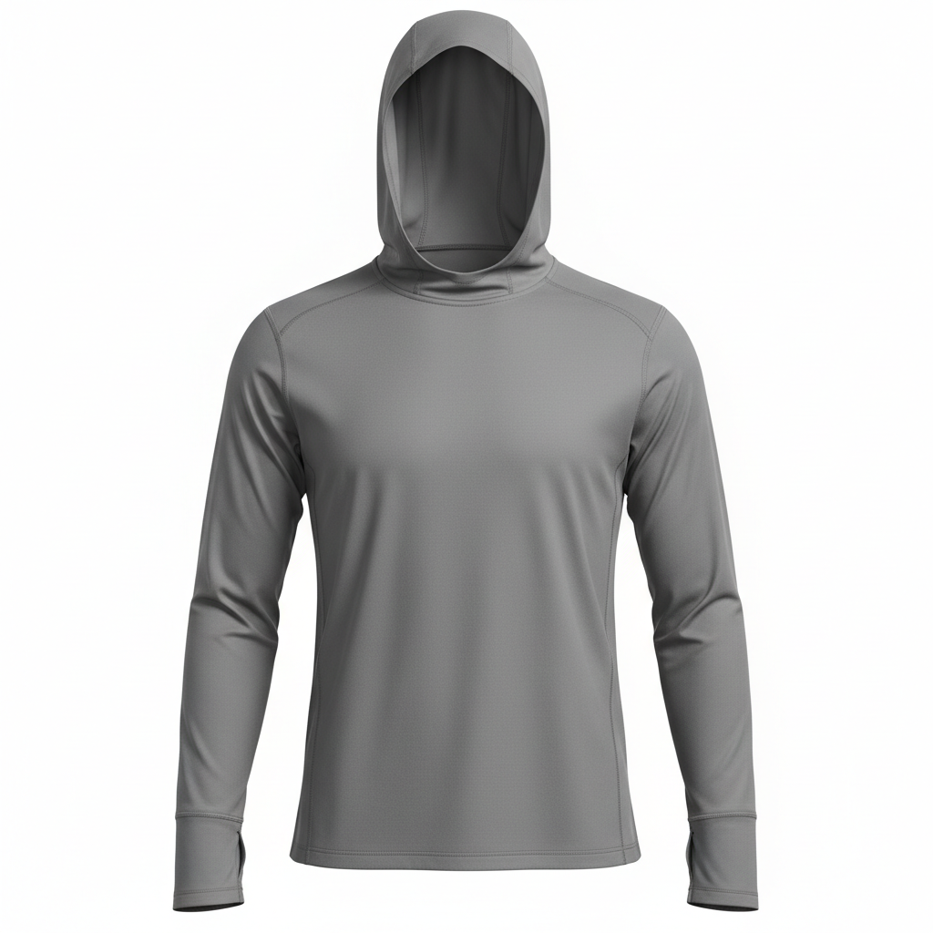 Medium Grey Hooded Performance Shirt