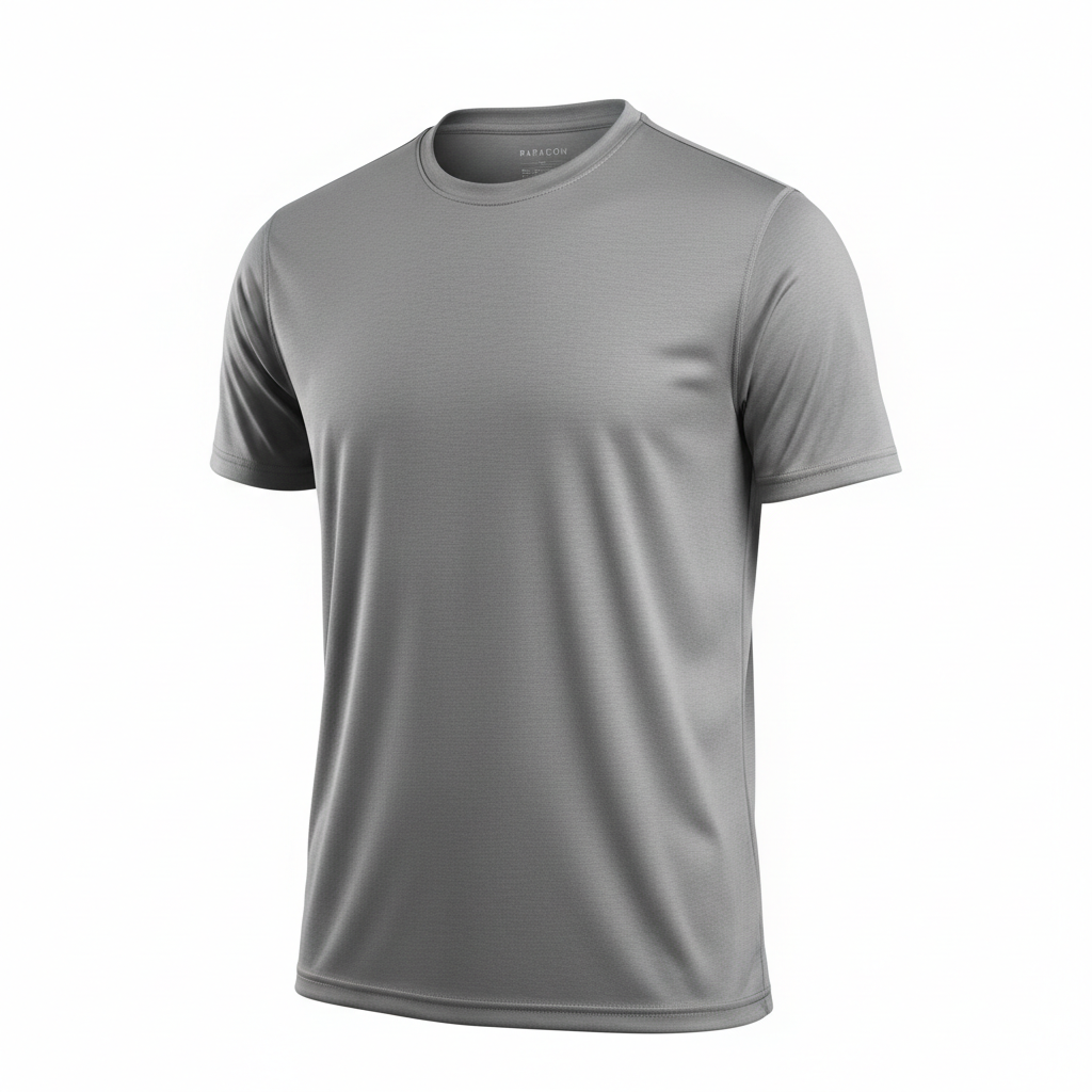 Medium Grey Unisex Short Sleeve Performance