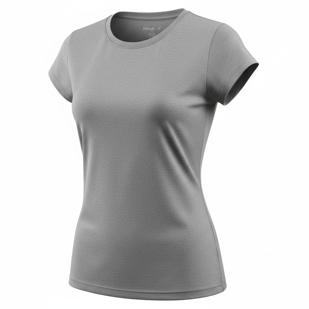 Medium Grey Women's Short Sleeve Performance