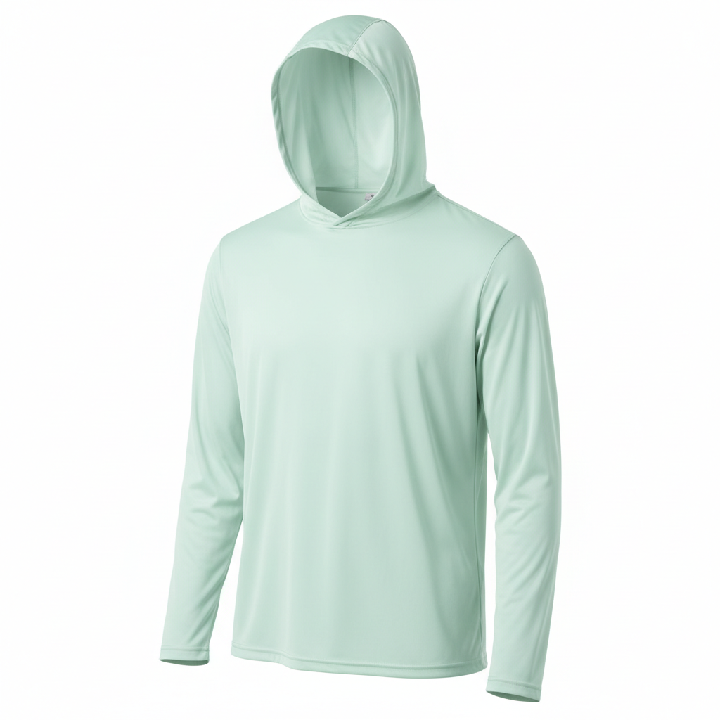 Mint Green Hooded Performance Shirt