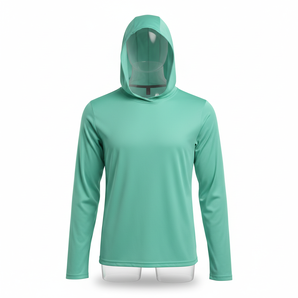 Mint Green Hooded Performance Shirt