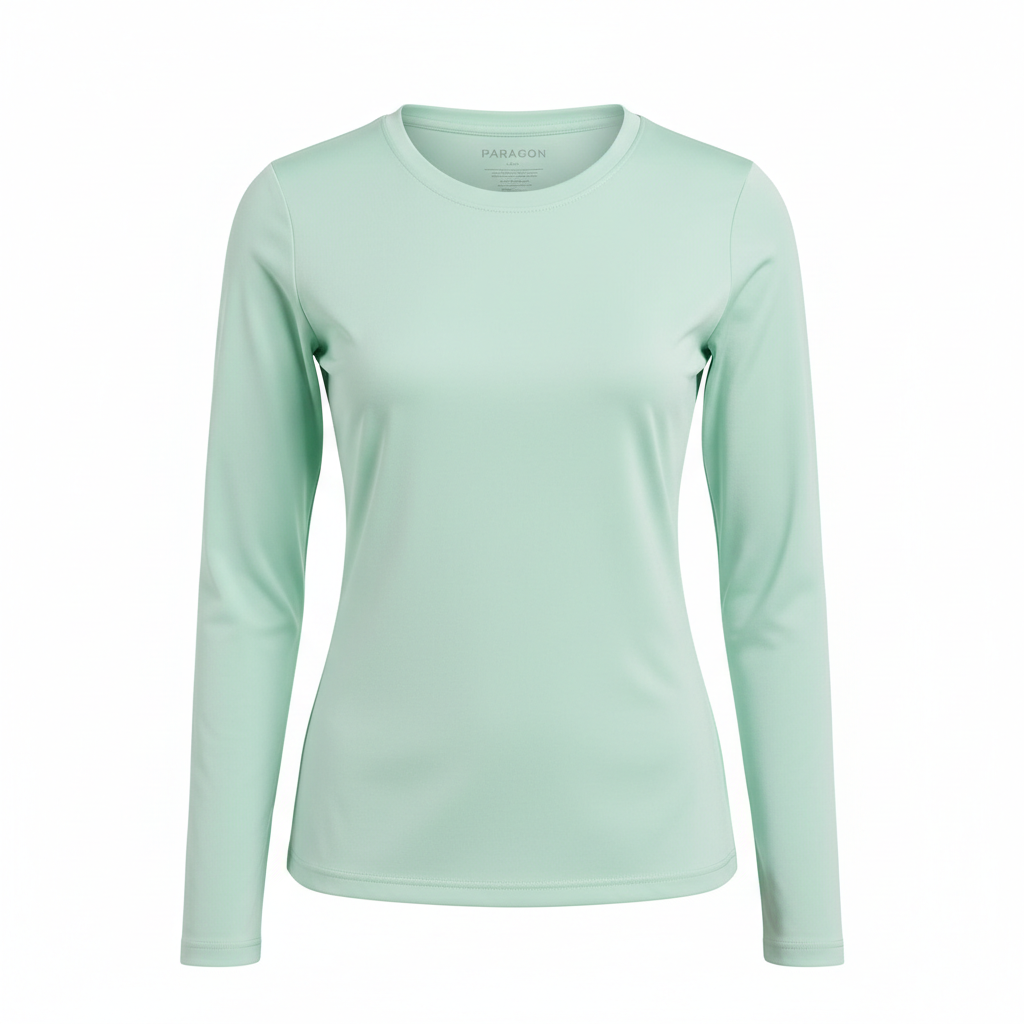 Mint Green Women's Long Sleeve Performance