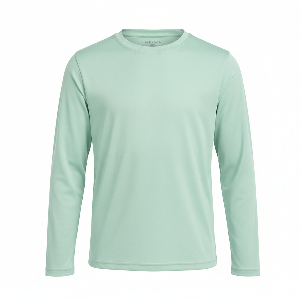 Mint Green Youth Long Sleeve Performance