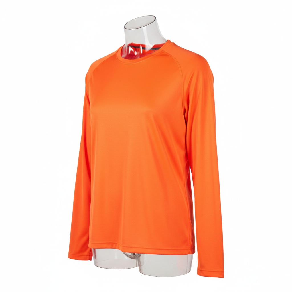 Neon Orange Unisex Long Sleeve Performance