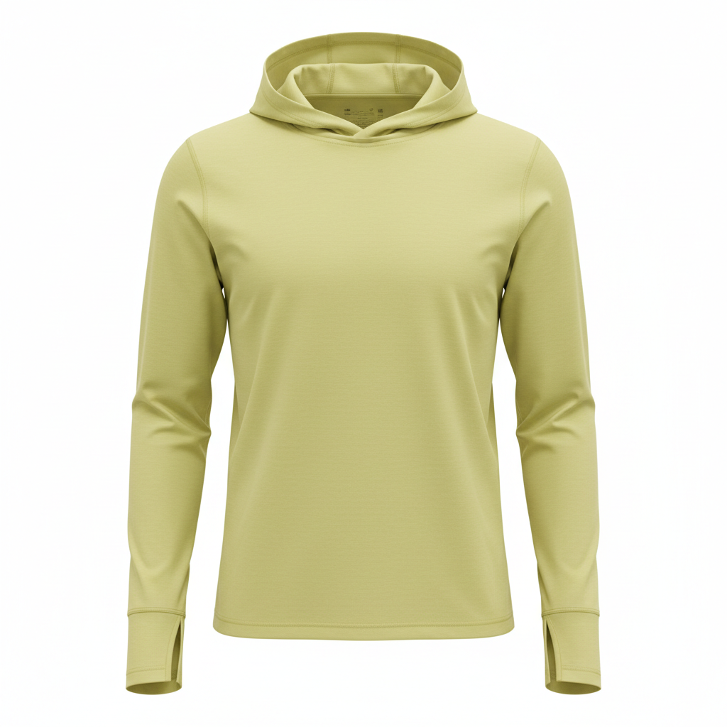 Pale Yellow Hooded Performance Shirt