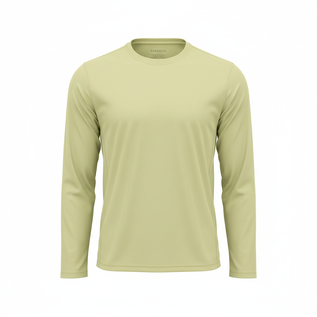 Pale Yellow Unisex Long Sleeve Performance