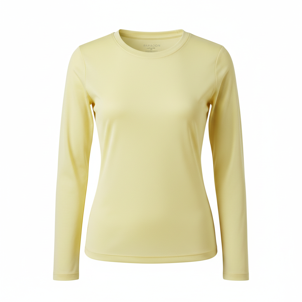Pale Yellow Women's Long Sleeve Performance