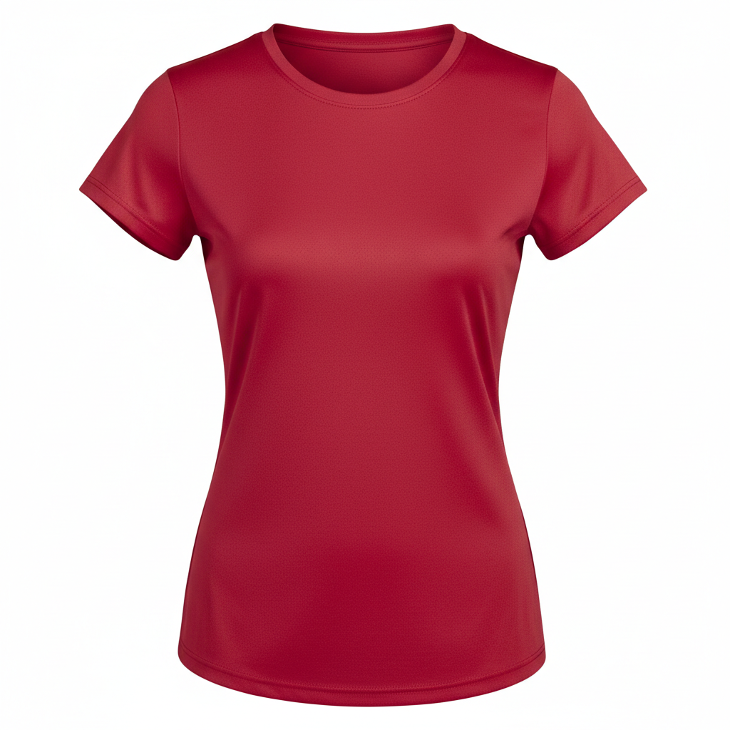 Red Women's Short Sleeve Performance
