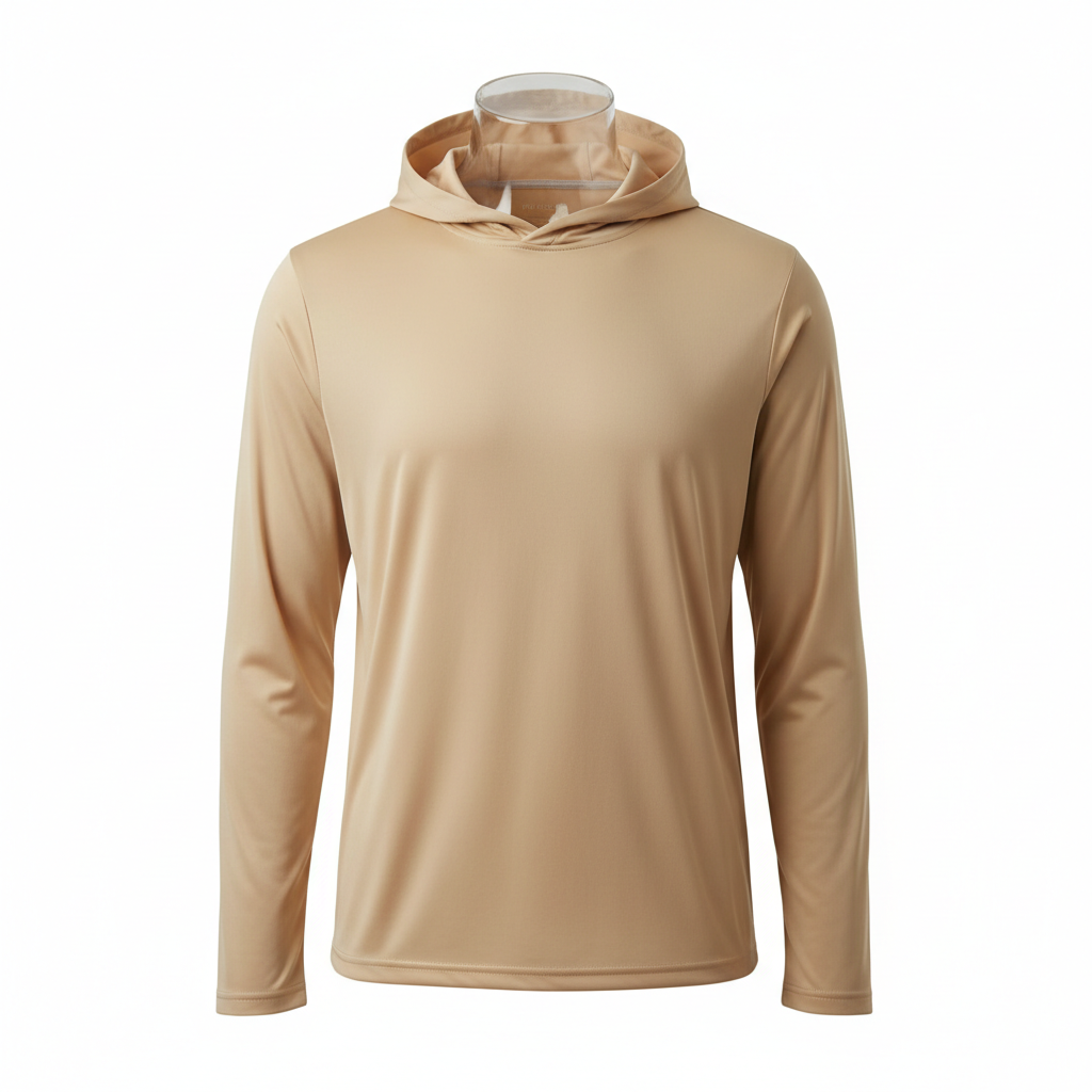 Sand Hooded Performance Shirt