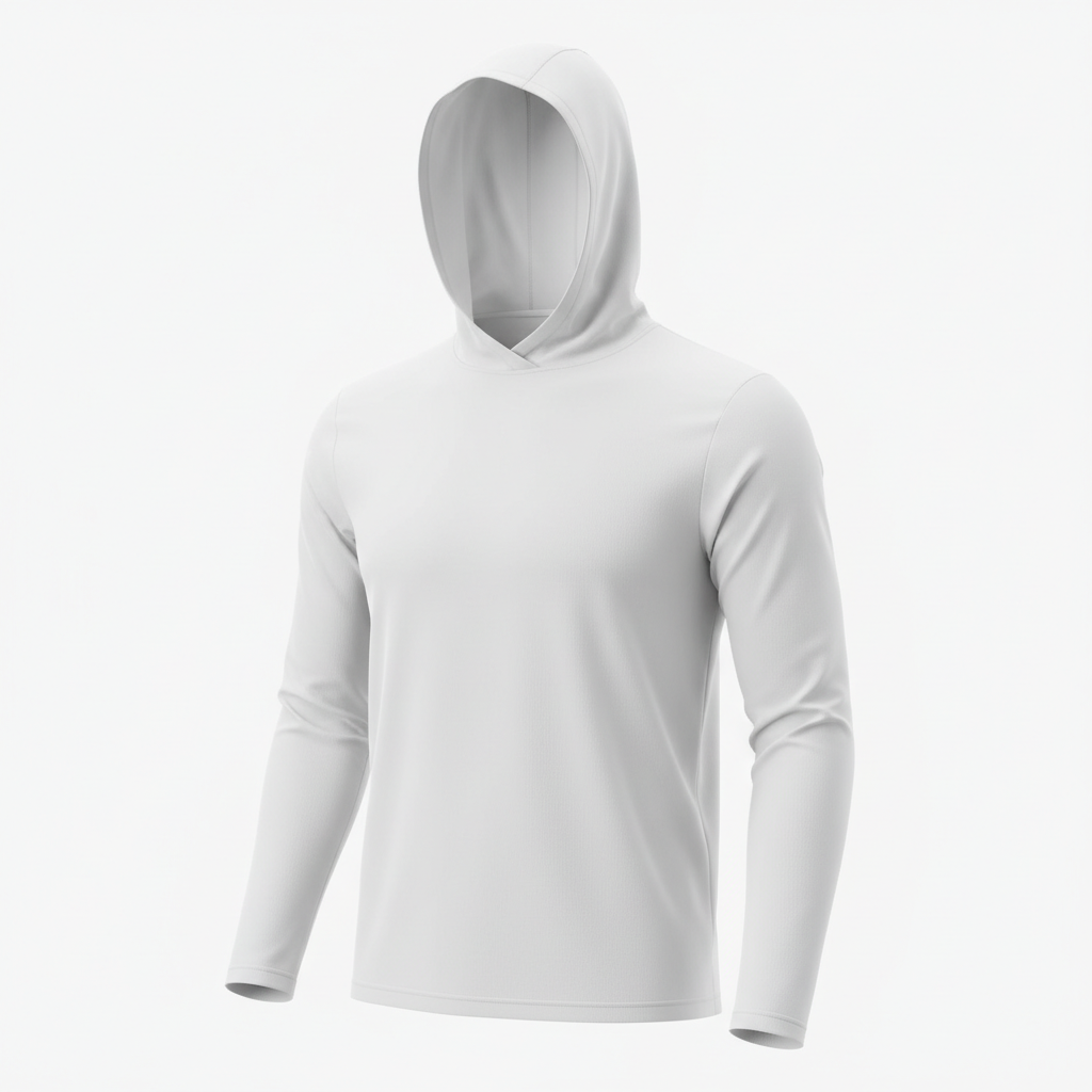 White Hooded Performance Shirt