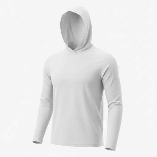 White Hooded Performance Shirt