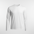 White Unisex Long Sleeve Performance