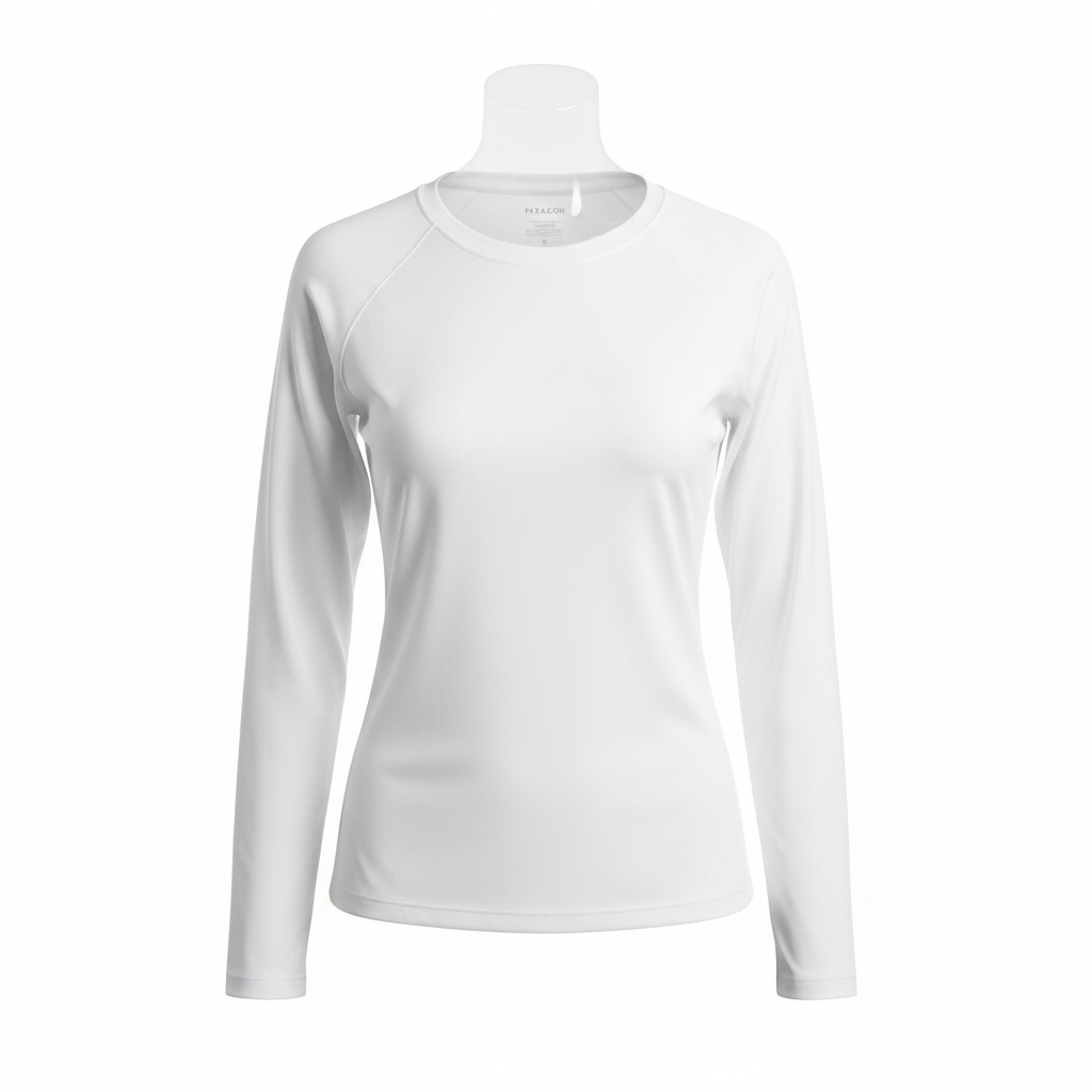White Women's Long Sleeve Performance