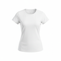 White Women's Short Sleeve Performance